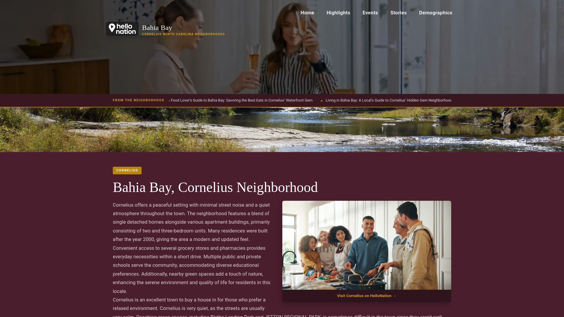 website screenshot of https://bahiabayneighborhood.org/