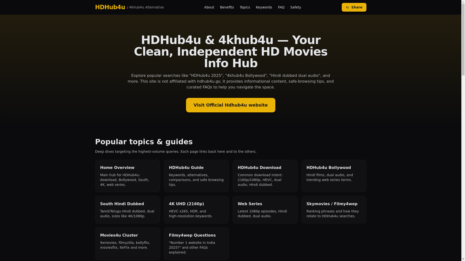 website screenshot of https://movies4u.solar/