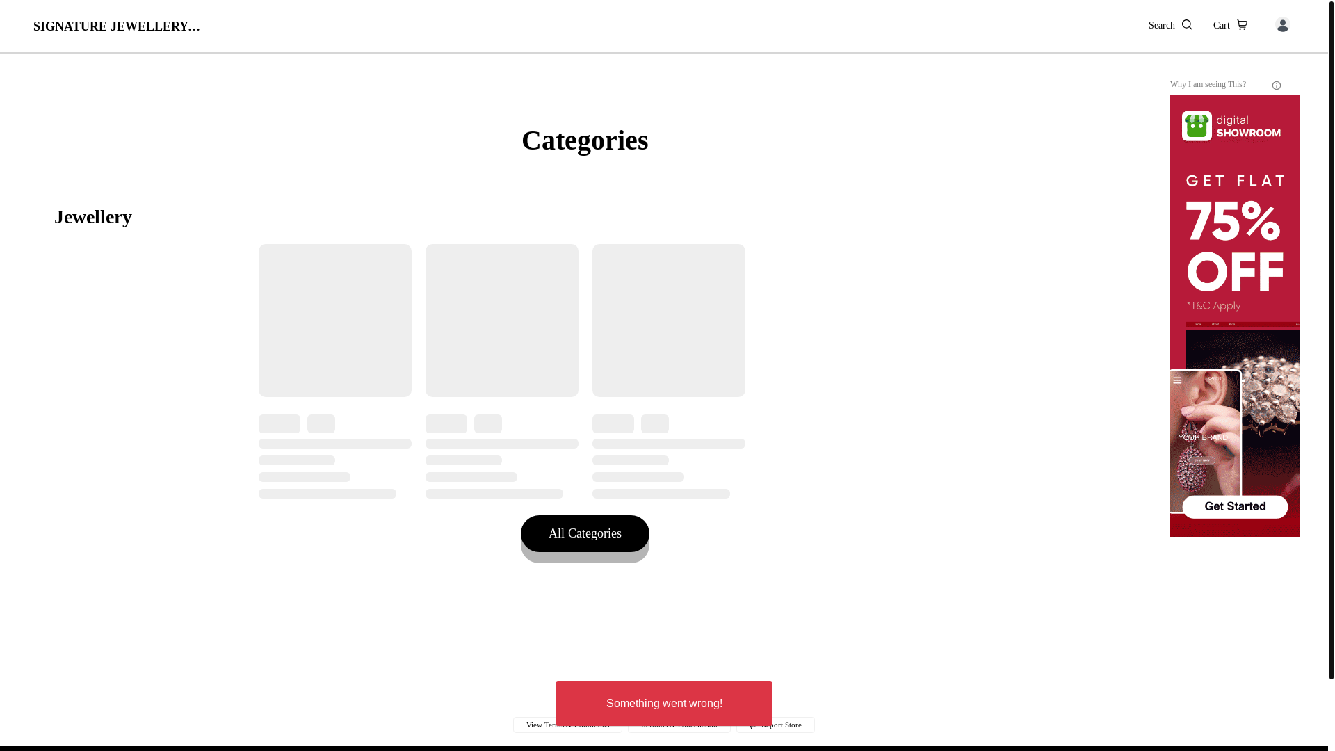 website screenshot of https://signaturejewelleryshop.co.in/