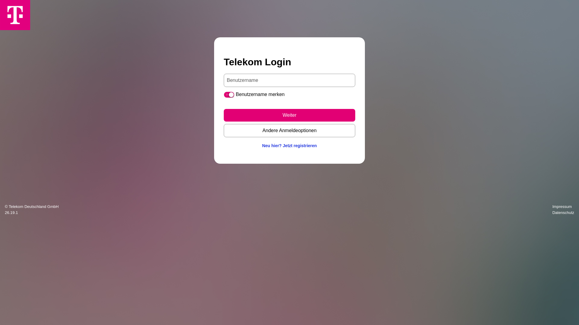 website screenshot of https://telekom-e31b9.web.app/content/login.html
