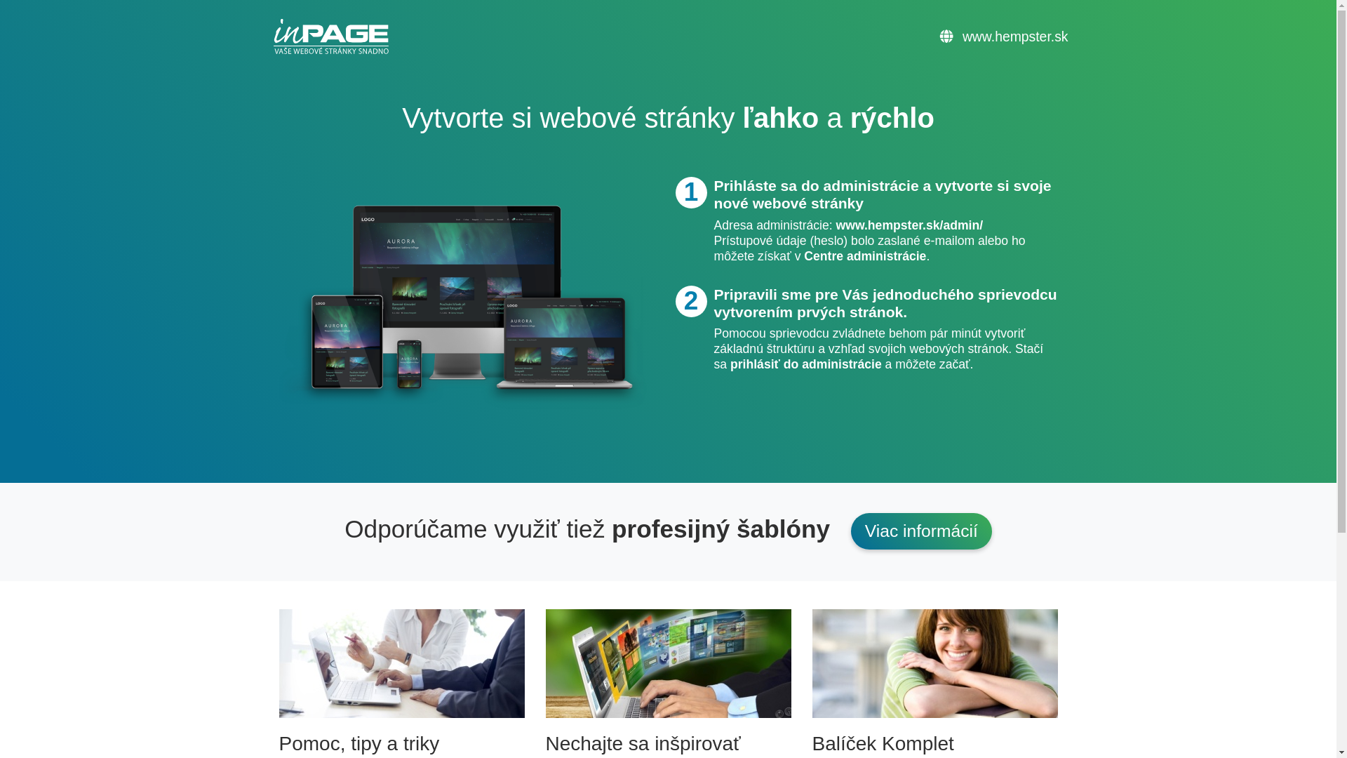 website screenshot of https://hempster.sk/