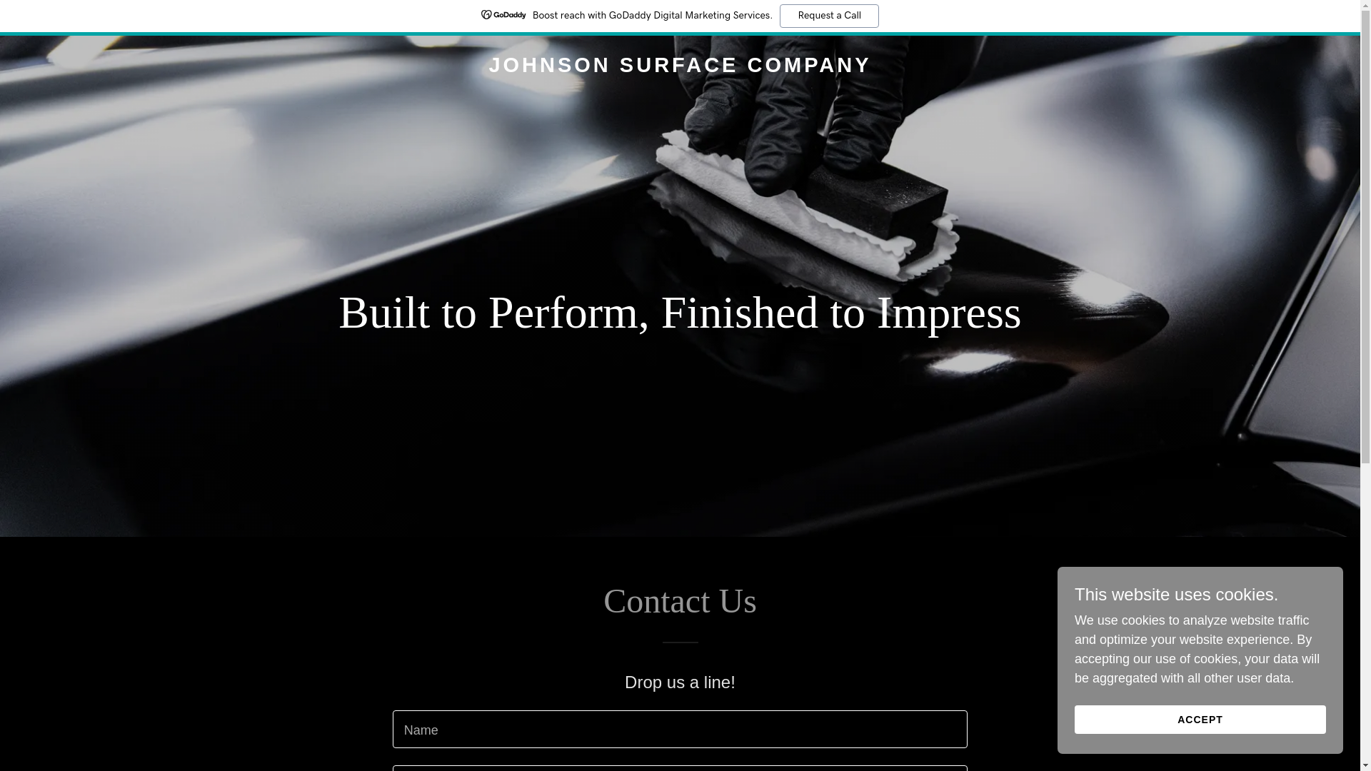 website screenshot of https://johnsonsurfaceco.com/