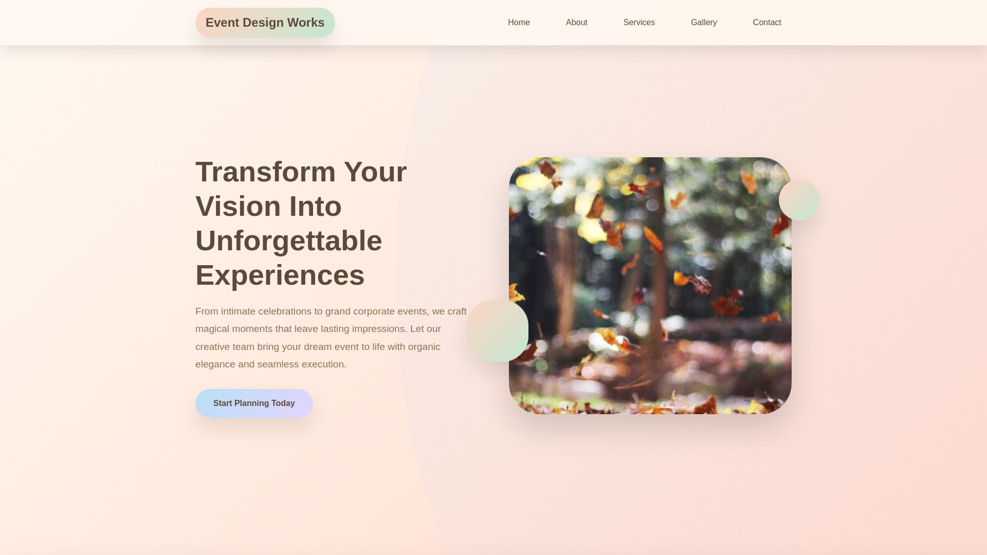 website screenshot of https://eventdesignworks.click/