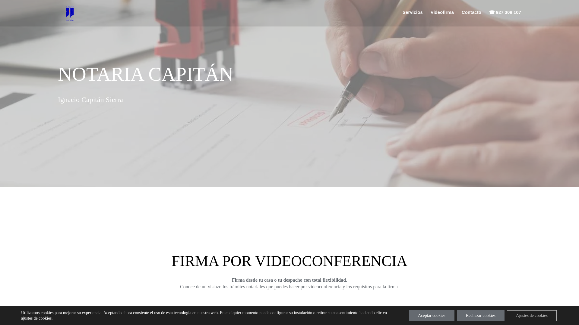 website screenshot of https://notariacapitan.com/