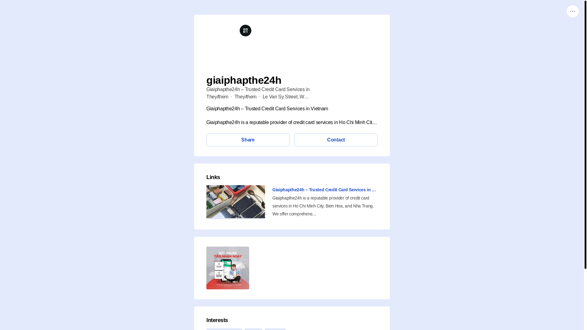 website screenshot of https://giaiphapthe24h.link/