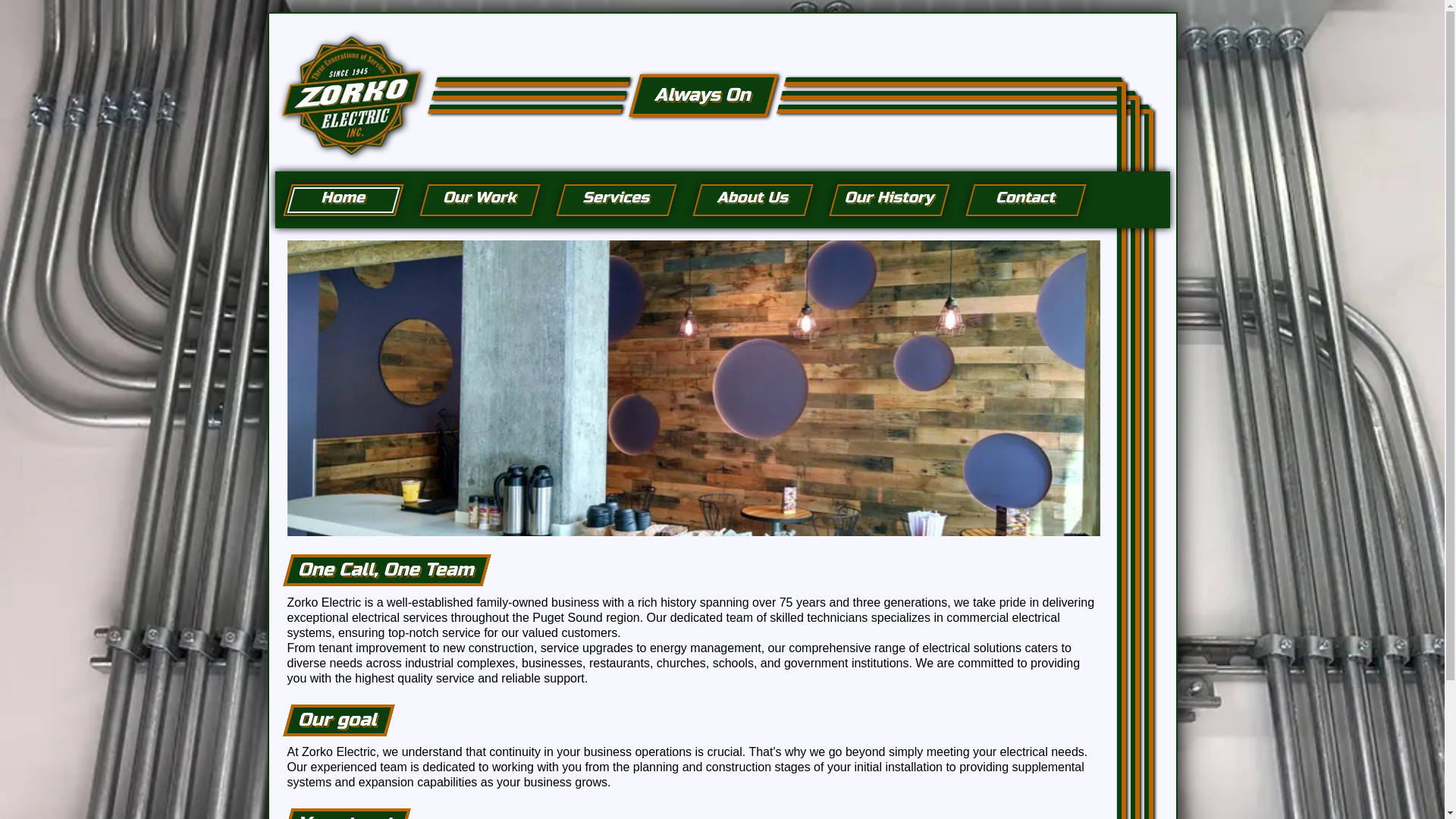 website screenshot of https://zorko-electric-website.pages.dev/