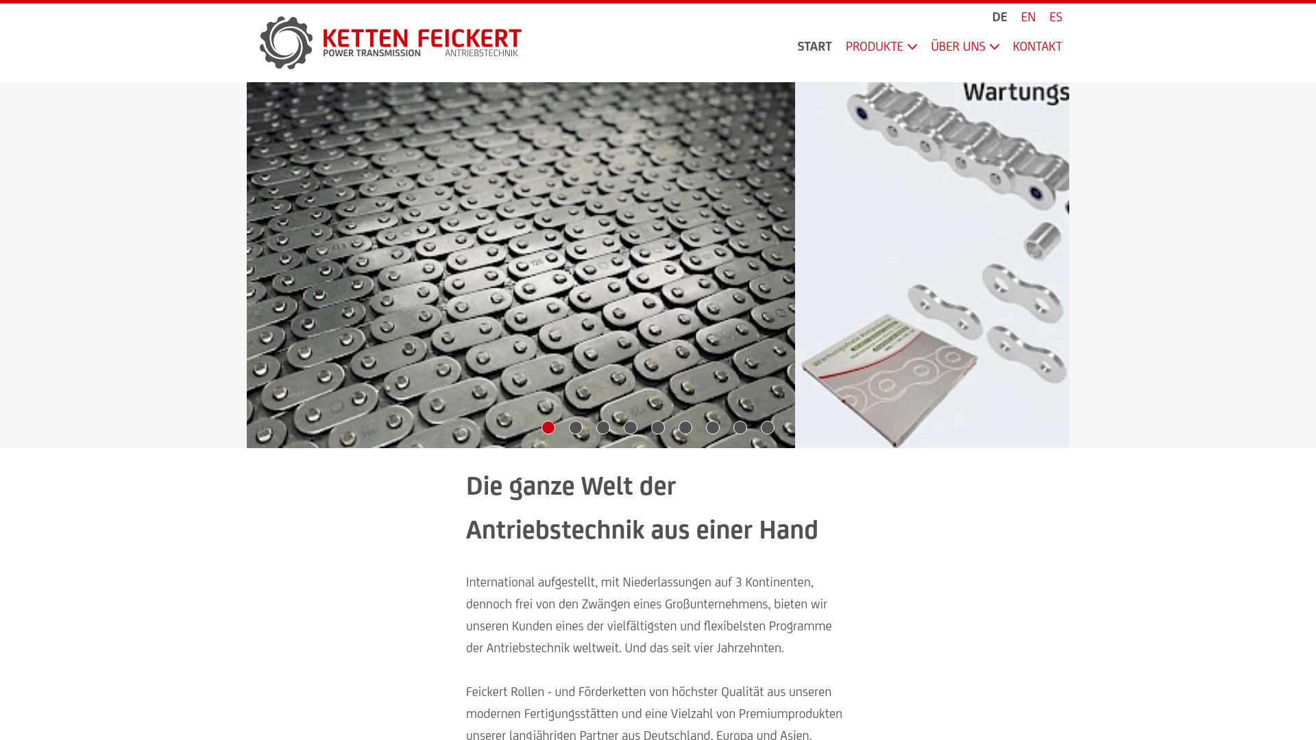 website screenshot of https://feickert.uk/