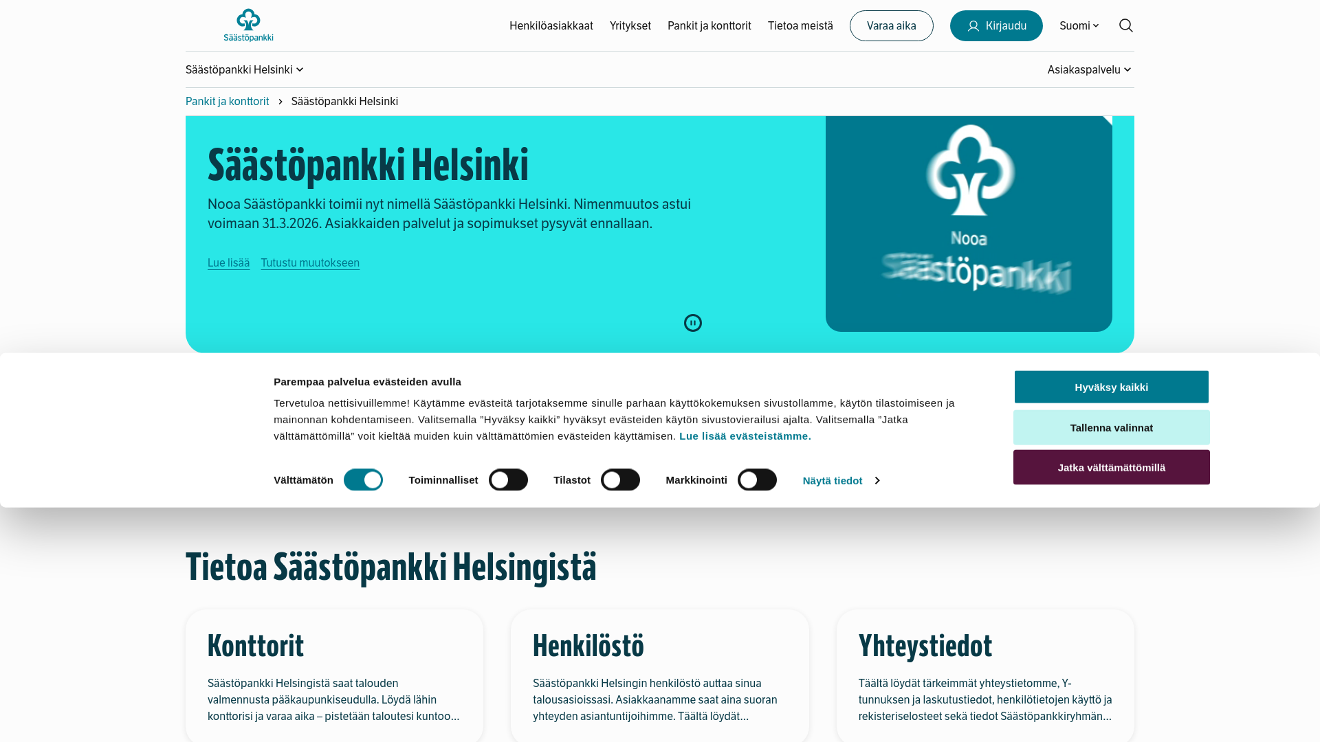 website screenshot of https://xn--sstpankkihelsinki-qqba67a.fi/