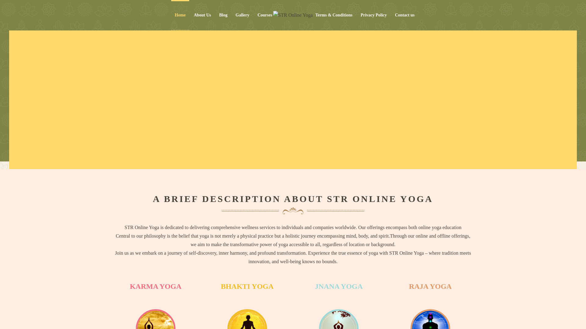 website screenshot of https://stronlineyoga.com/
