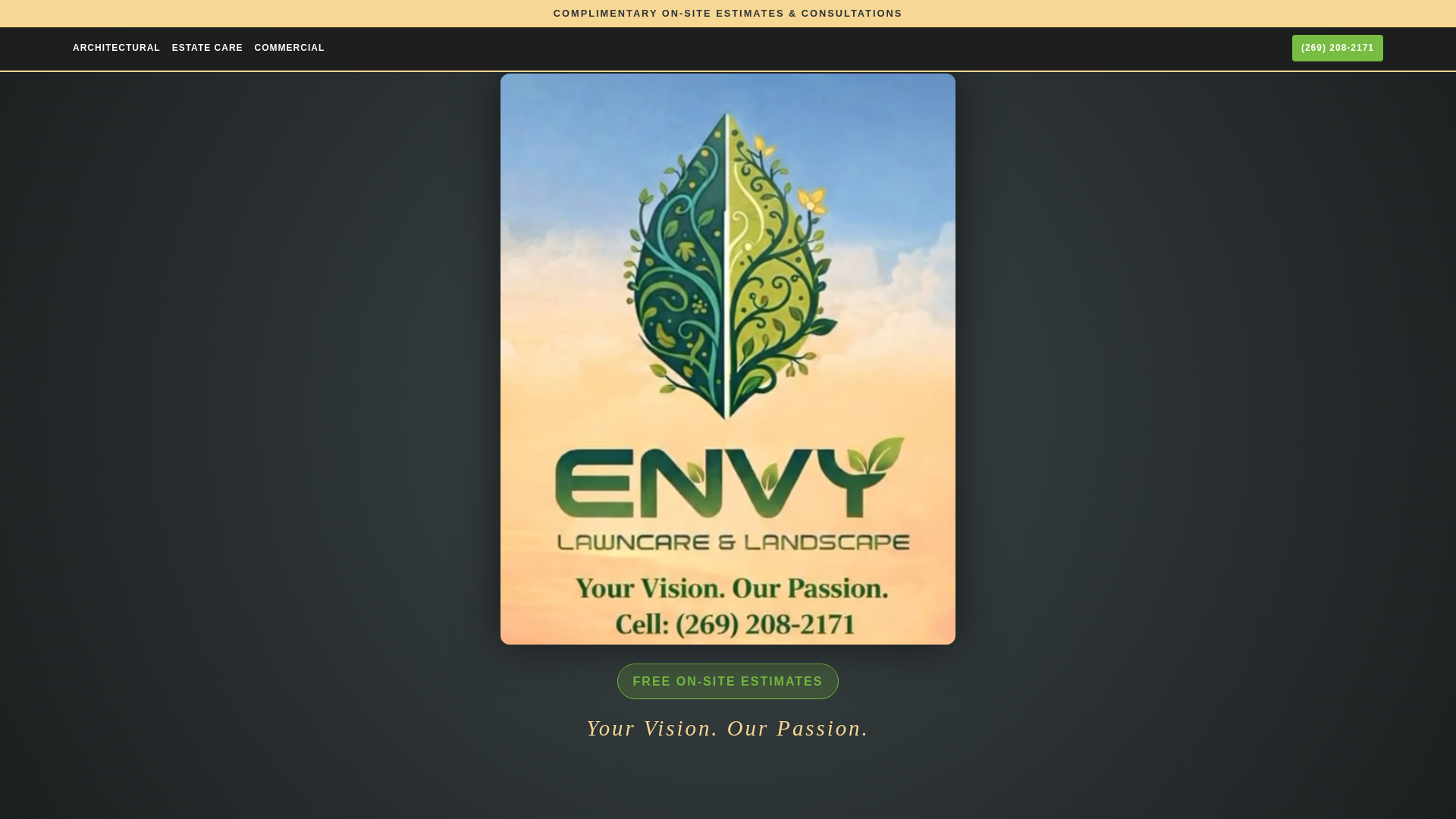 website screenshot of https://envylawn.xyz/