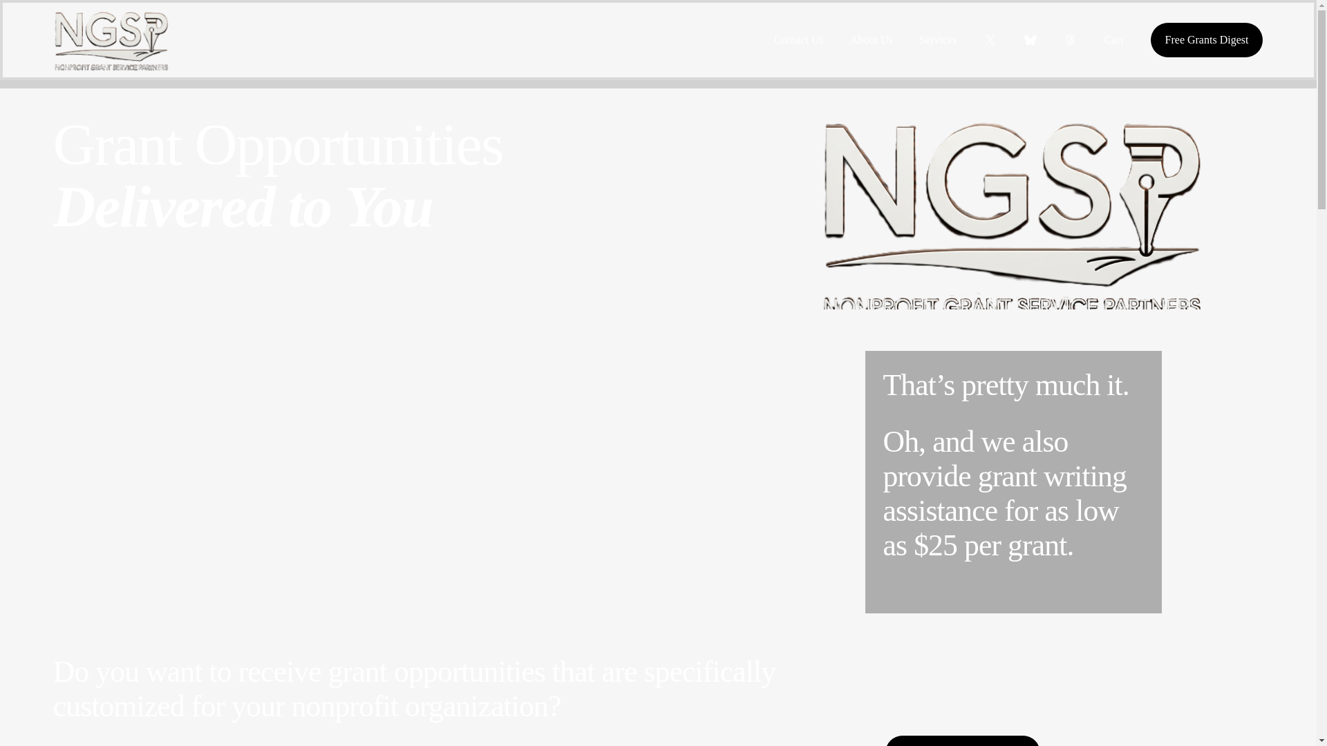 website screenshot of https://grantservicepartners.com/