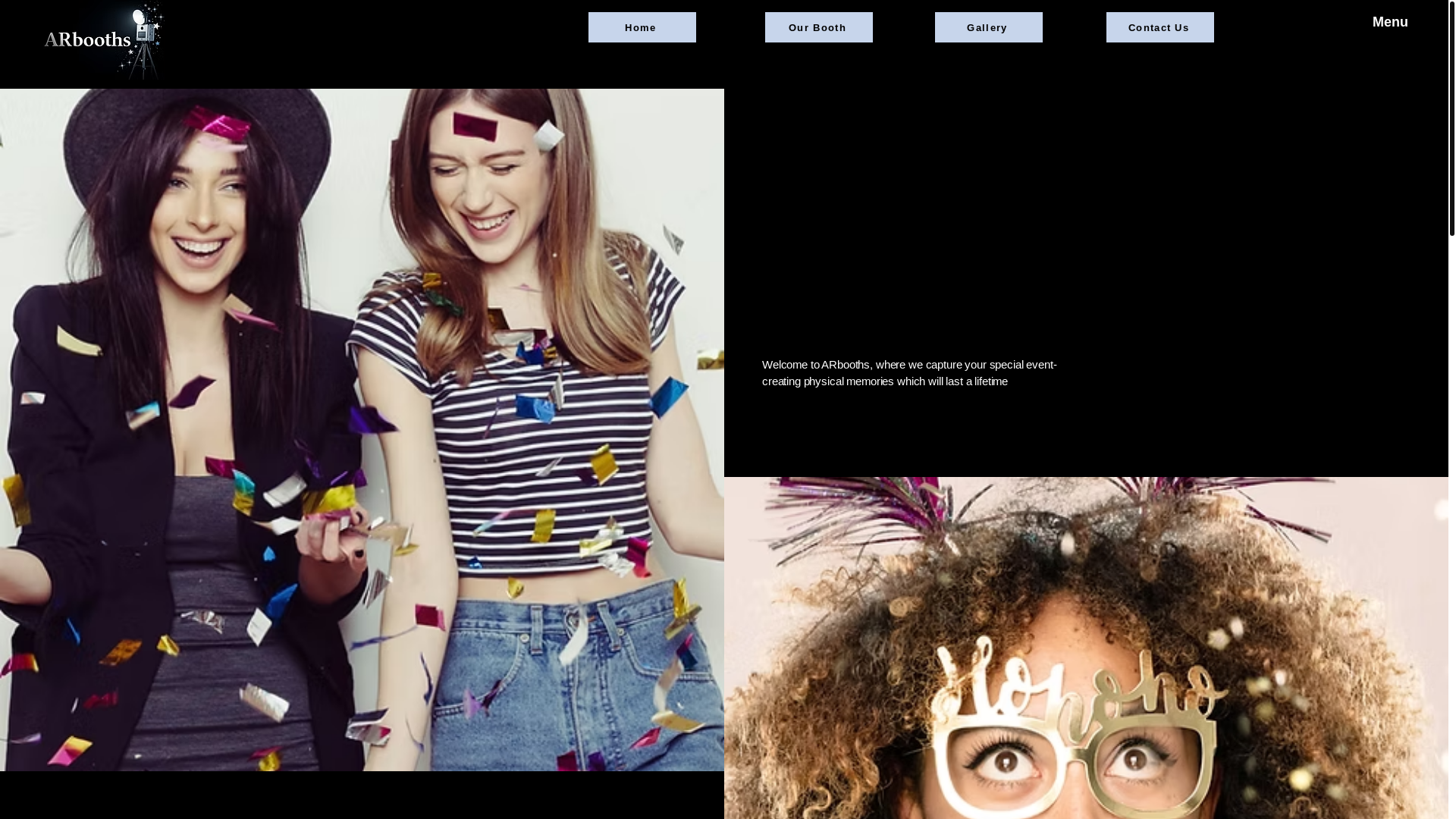 website screenshot of https://arphotobooths.co.uk/