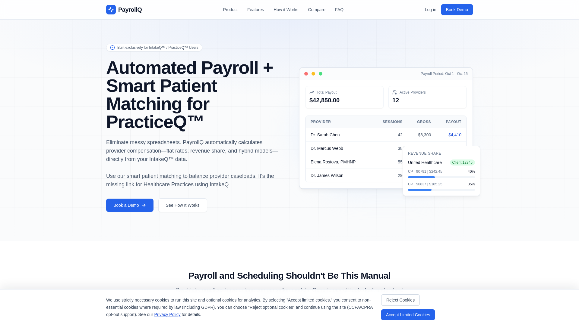 website screenshot of https://payrollq.co/
