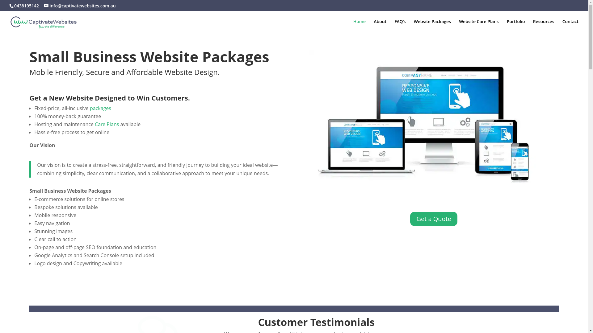 website screenshot of https://captivatewebsite.com/