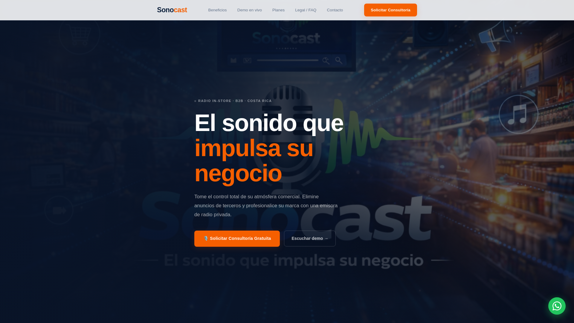 website screenshot of https://sonocastcr.pages.dev/