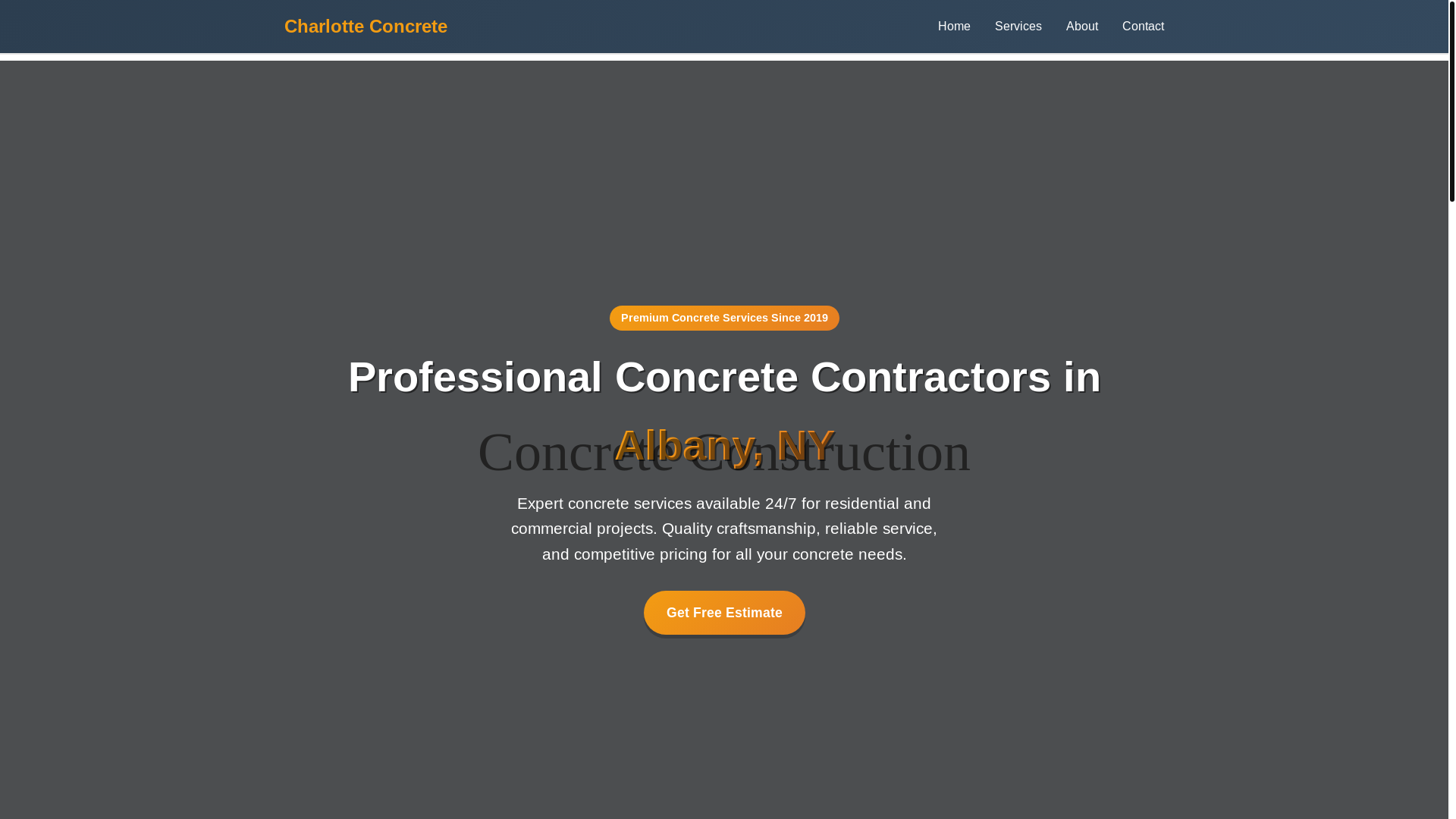 website screenshot of https://charlotteconcretecontractorsalbany.pages.dev/