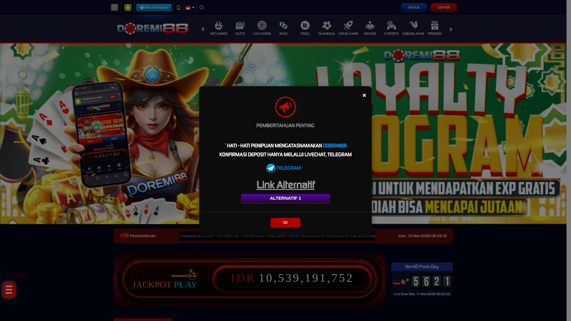 website screenshot of https://doremi88cari.site/