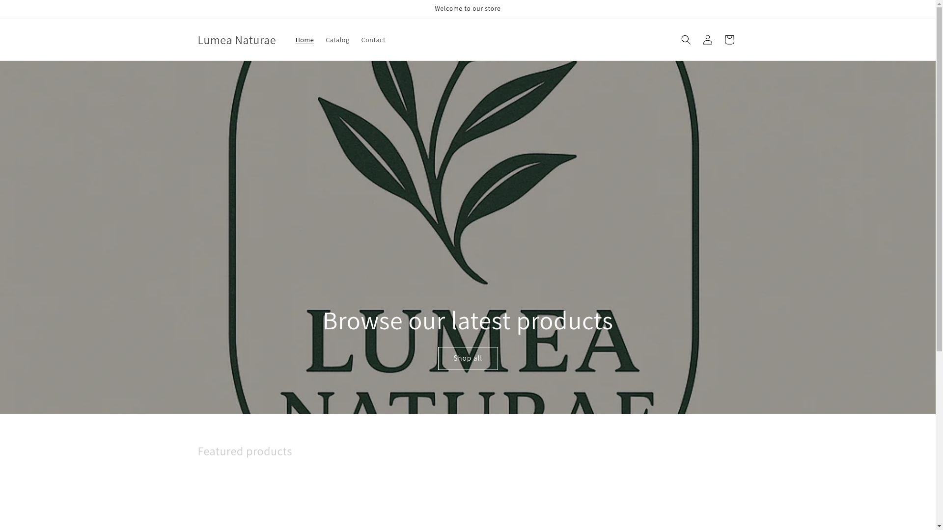 website screenshot of https://lumeanaturae.store/