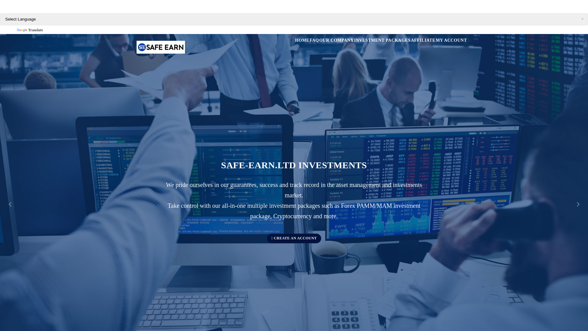 website screenshot of https://www.safe-earn.ltd