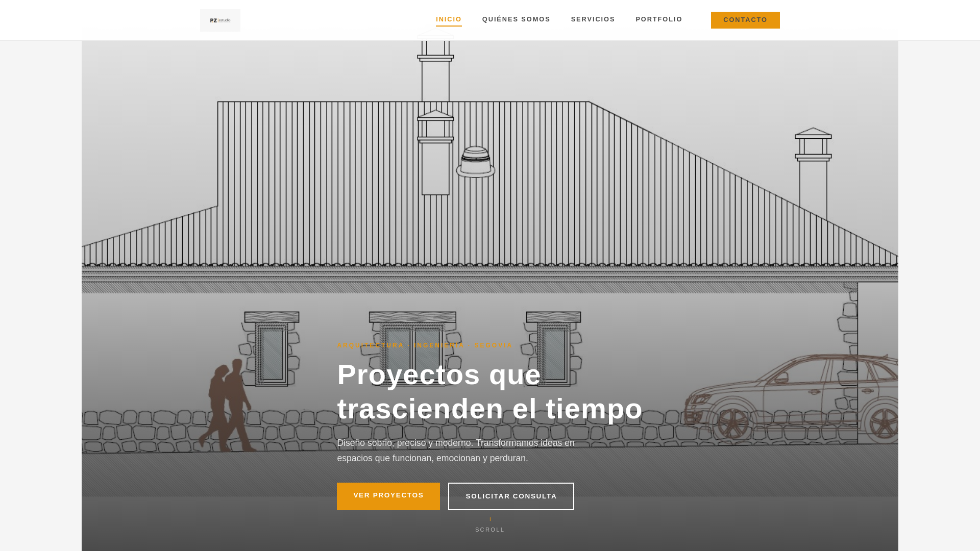 website screenshot of https://pzestudio.es