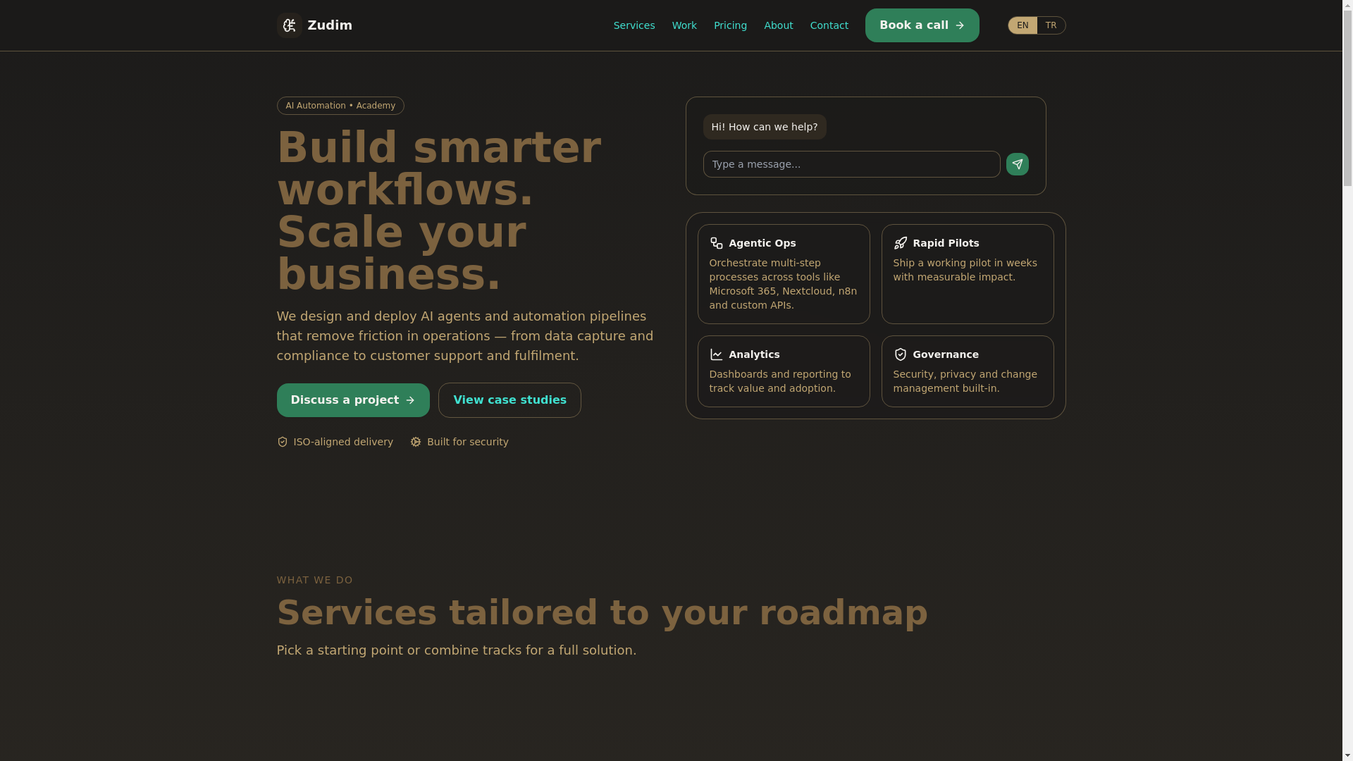 website screenshot of https://zudim-website02.pages.dev/