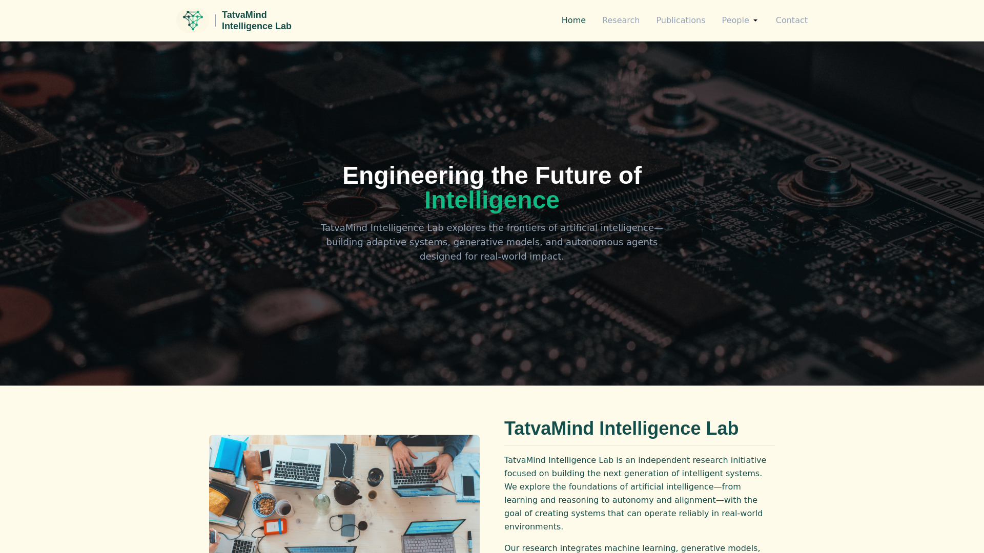 website screenshot of https://tatvamindintelligencelab.com