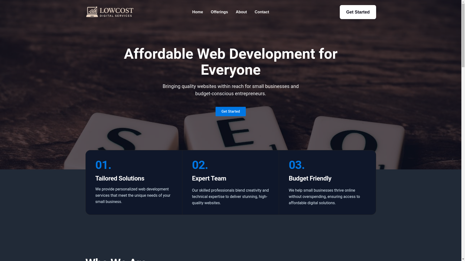 website screenshot of https://cloudlowcostdigitalservices.com/