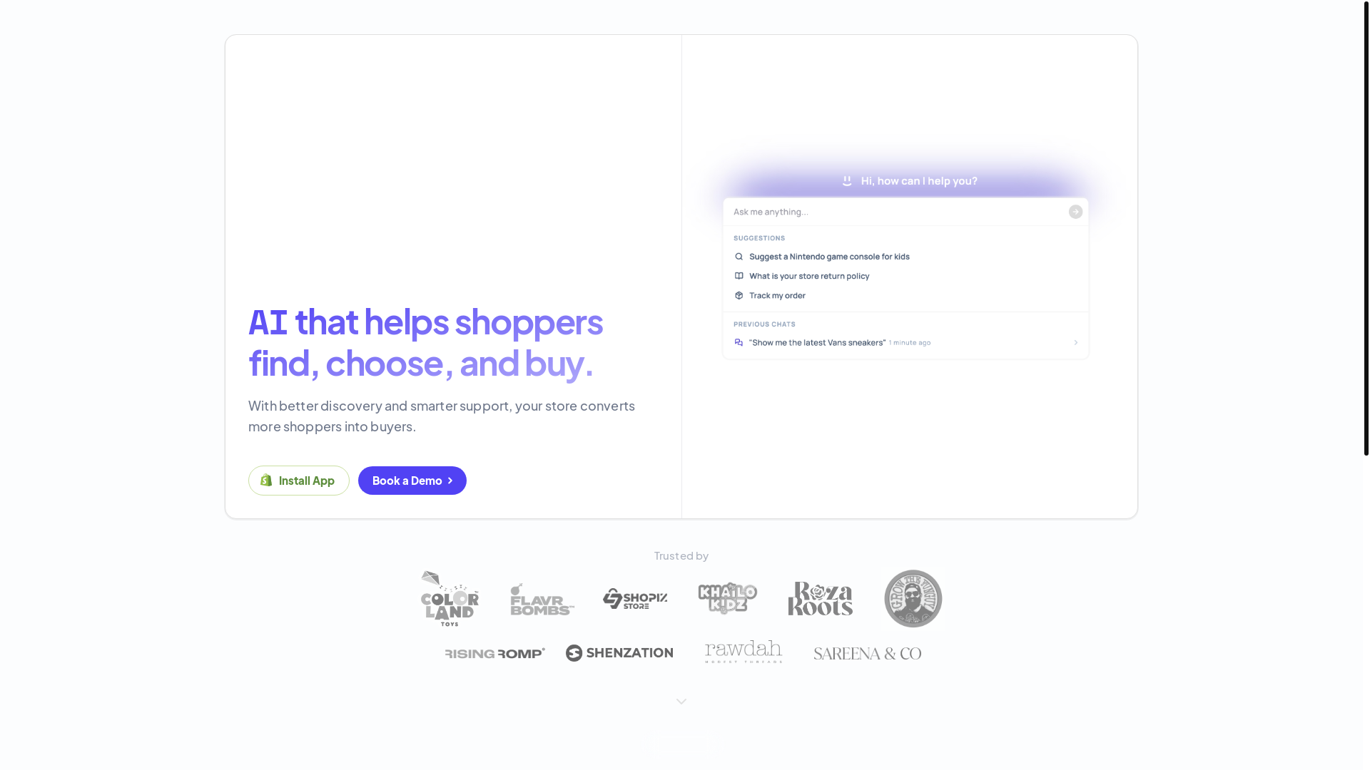 website screenshot of https://angle-landing-app.pages.dev/