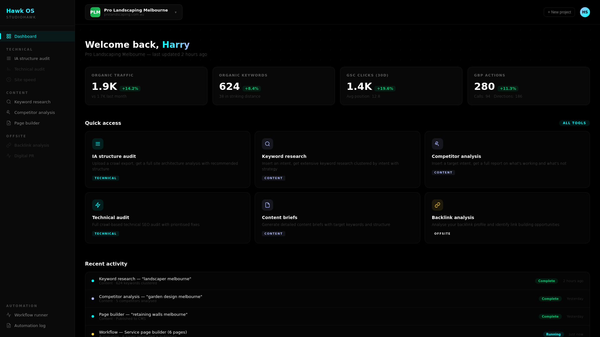 website screenshot of https://hawk-os-demo.pages.dev/