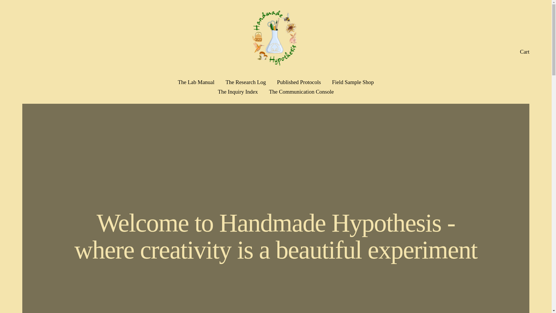website screenshot of https://handmadehypothesis.com/