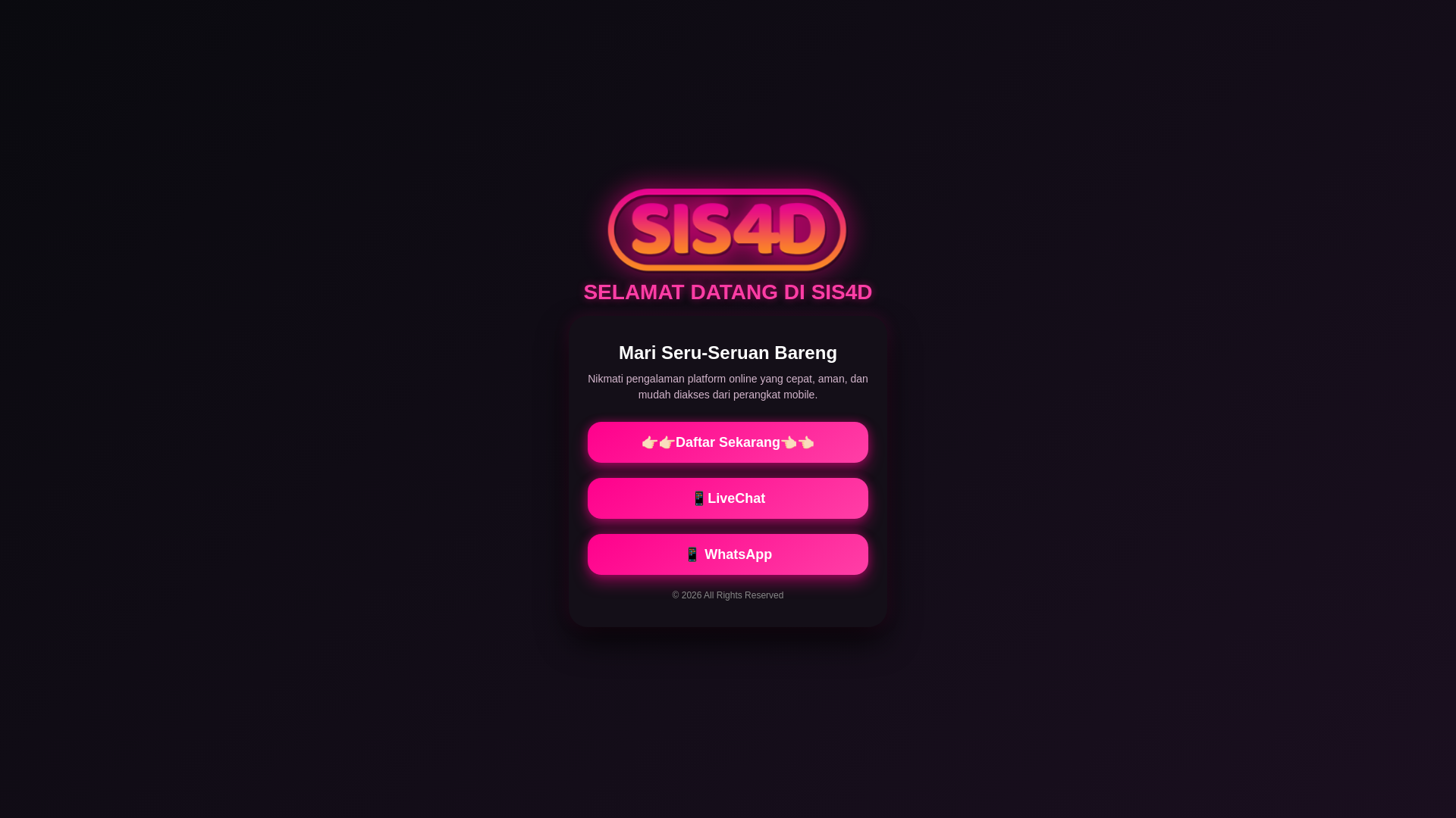 website screenshot of https://akungacor4d.pages.dev/