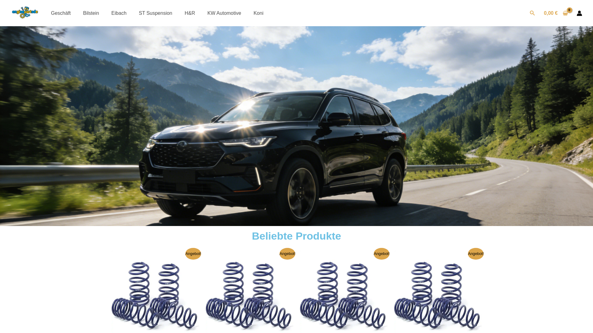 website screenshot of https://enginepartsde.com