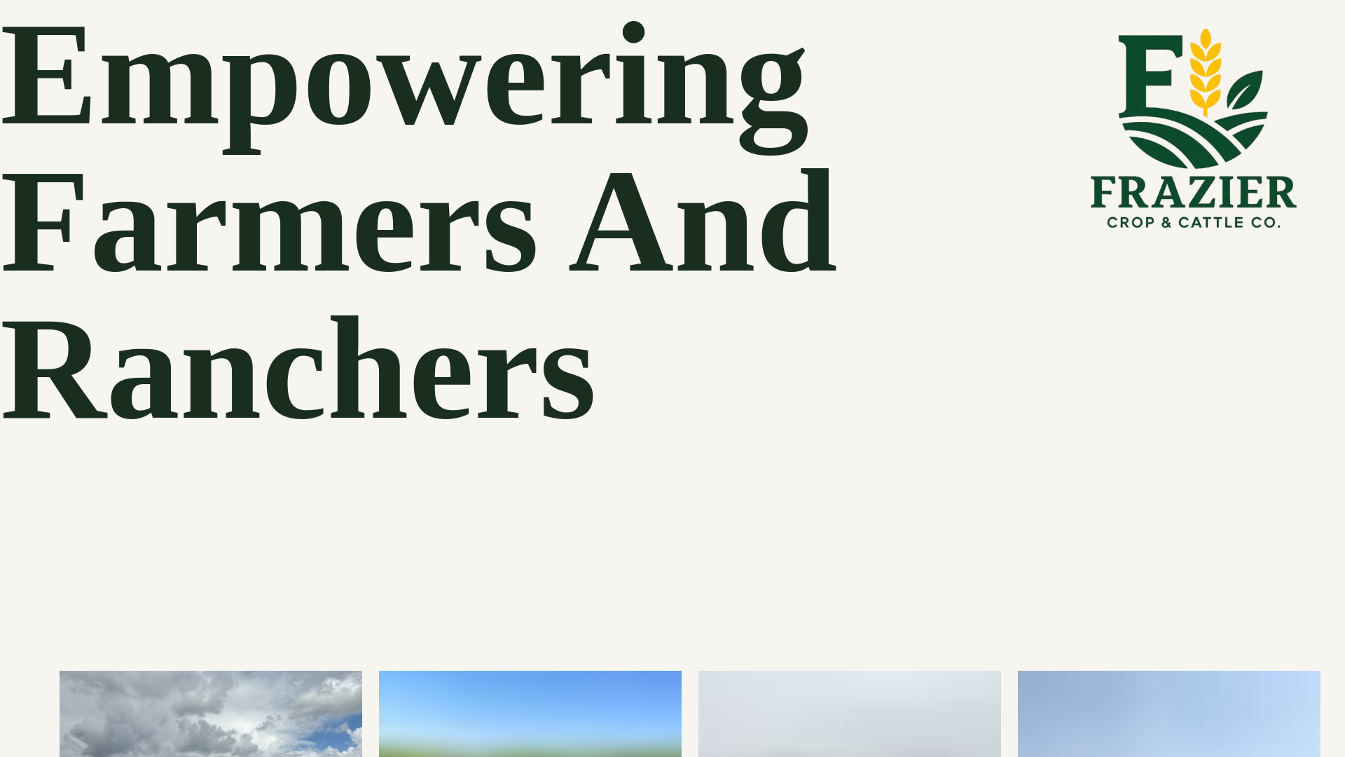 website screenshot of https://fraziercrop.com/