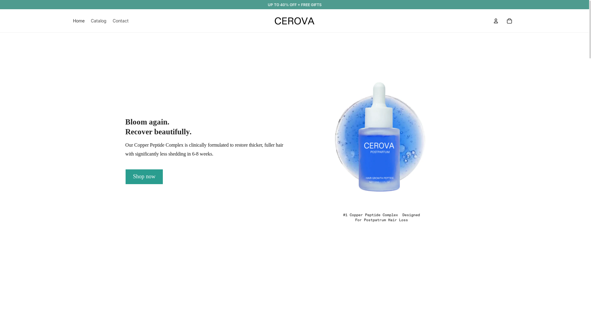 website screenshot of https://cerova.co/