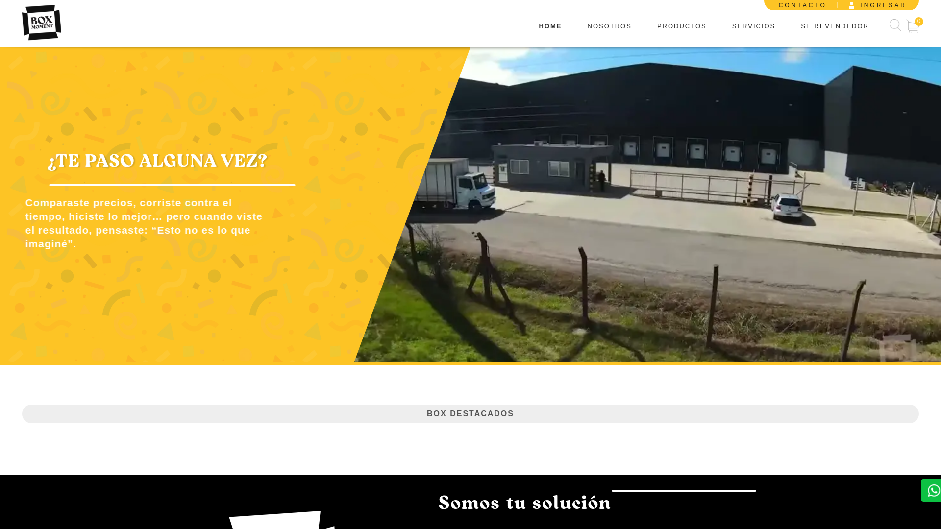 website screenshot of https://boxmoment.com.ar/