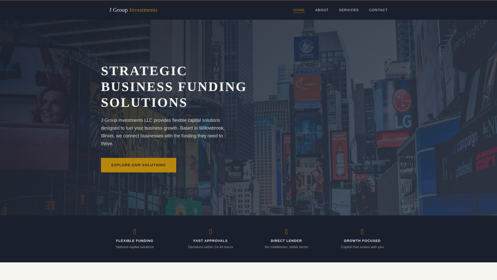 website screenshot of https://j-group-investments.com/