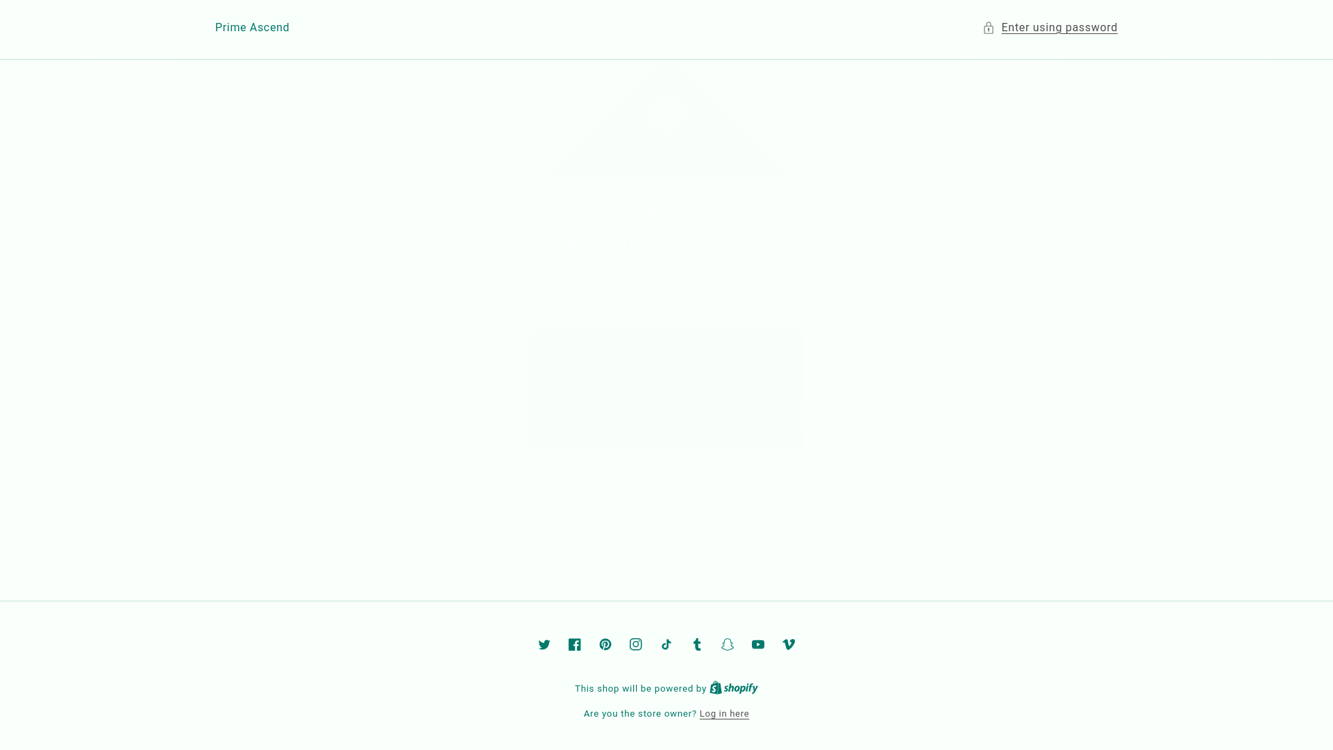website screenshot of https://primeascend.shop/
