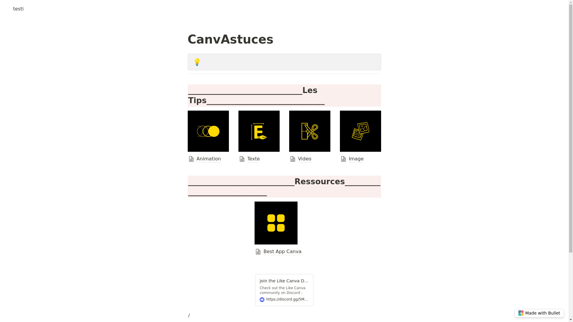 website screenshot of https://testi-bullet.pages.dev/