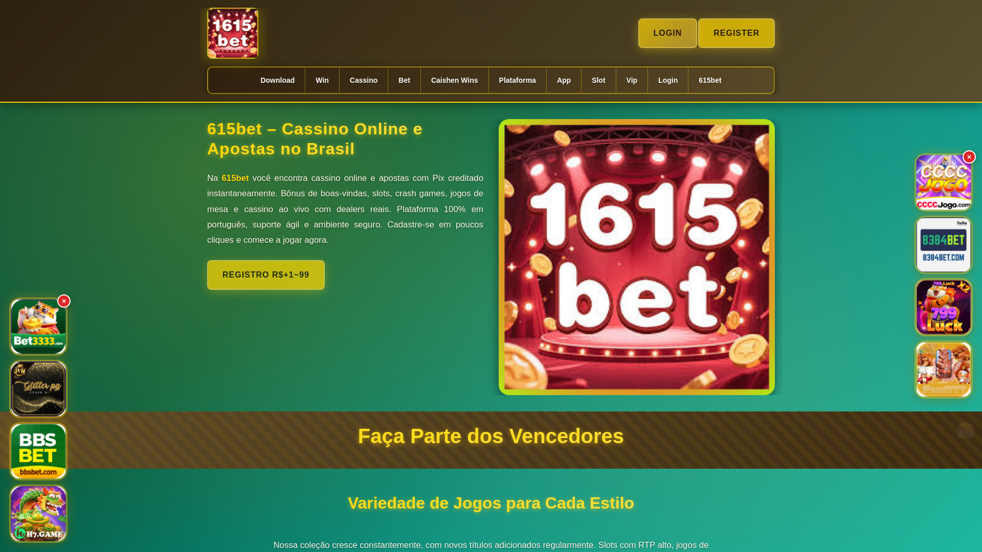 website screenshot of https://615betcara.com/