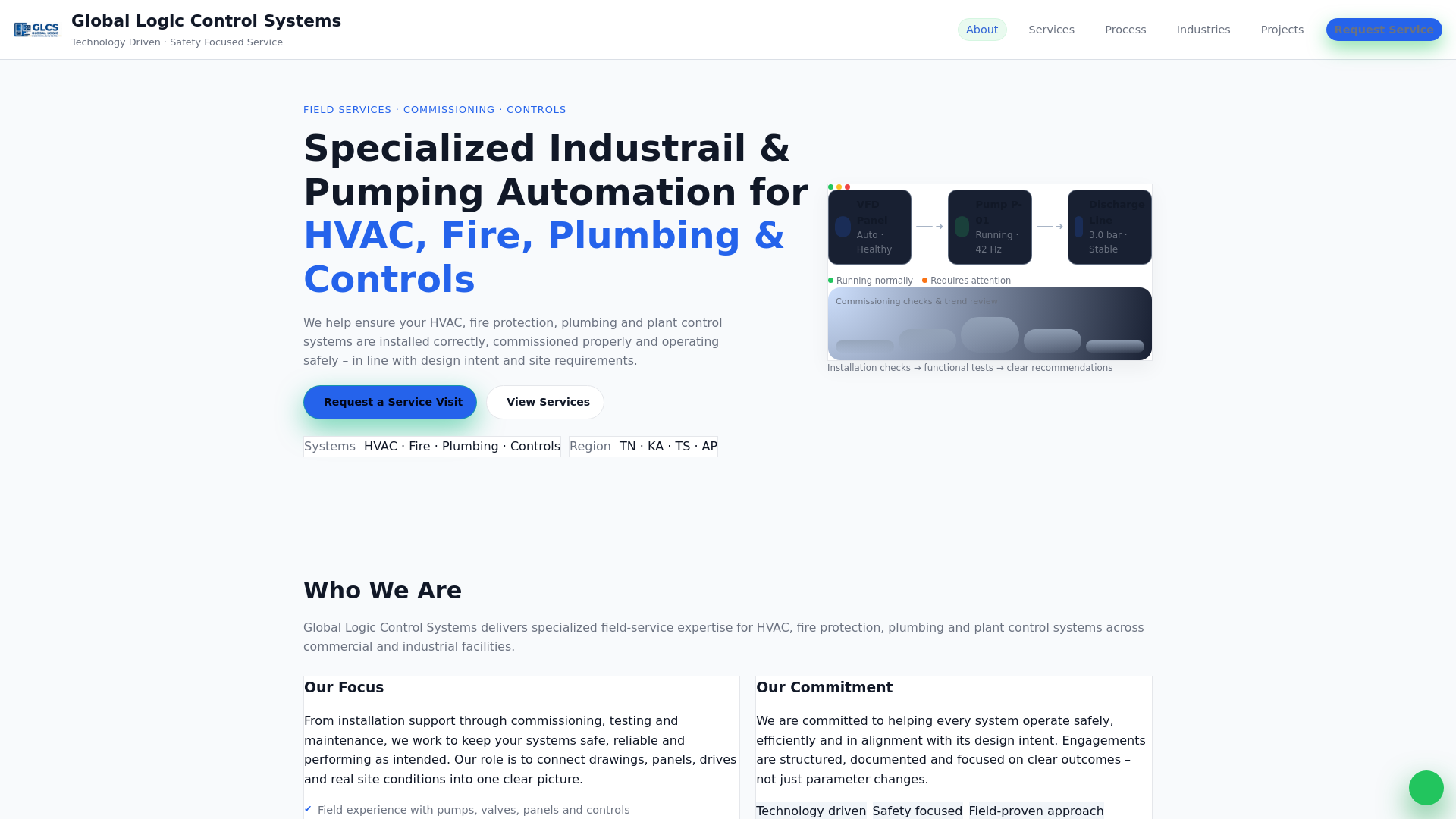 website screenshot of https://glcs-info.com/