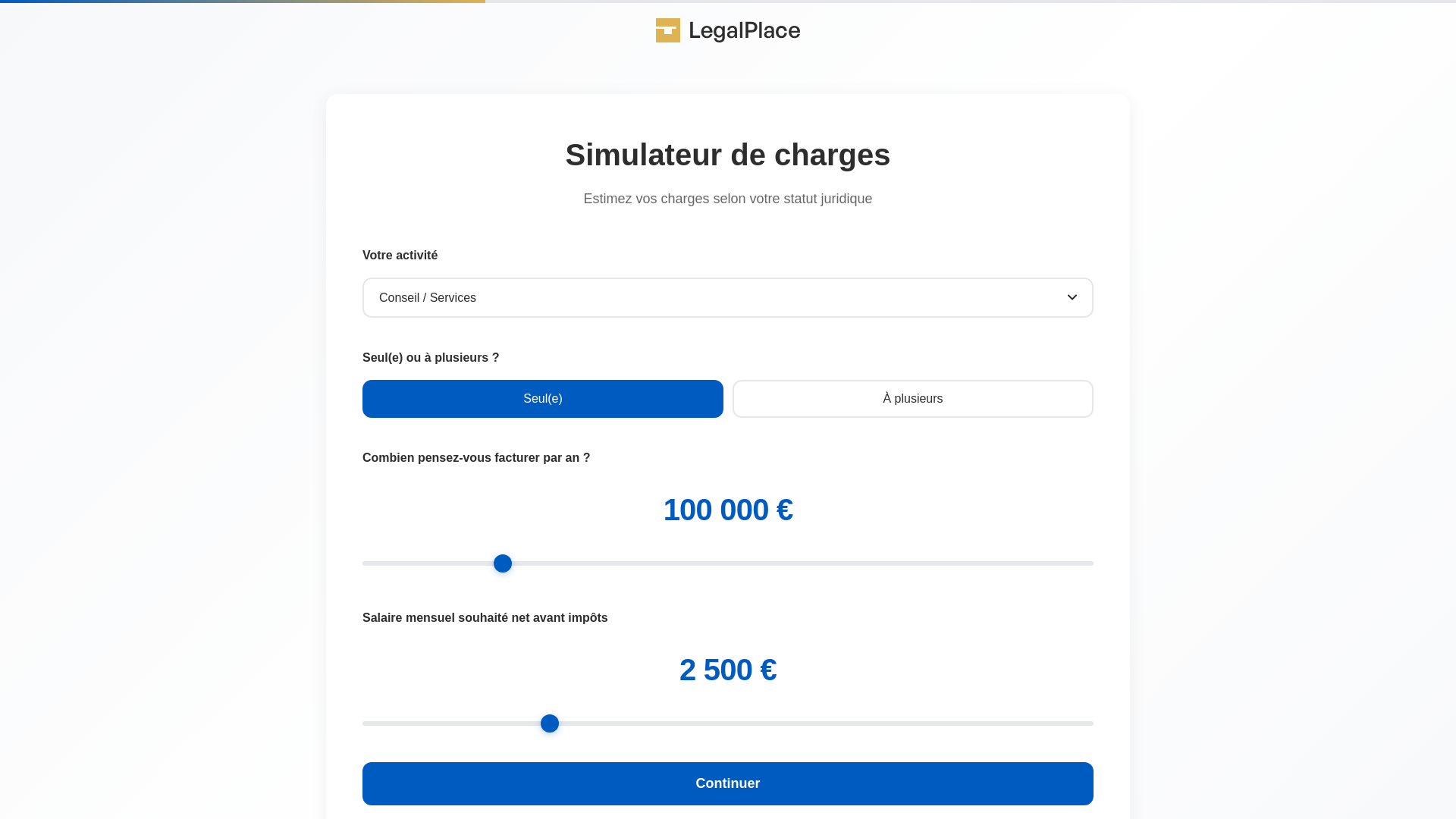 website screenshot of https://simulateur-charges.pages.dev/