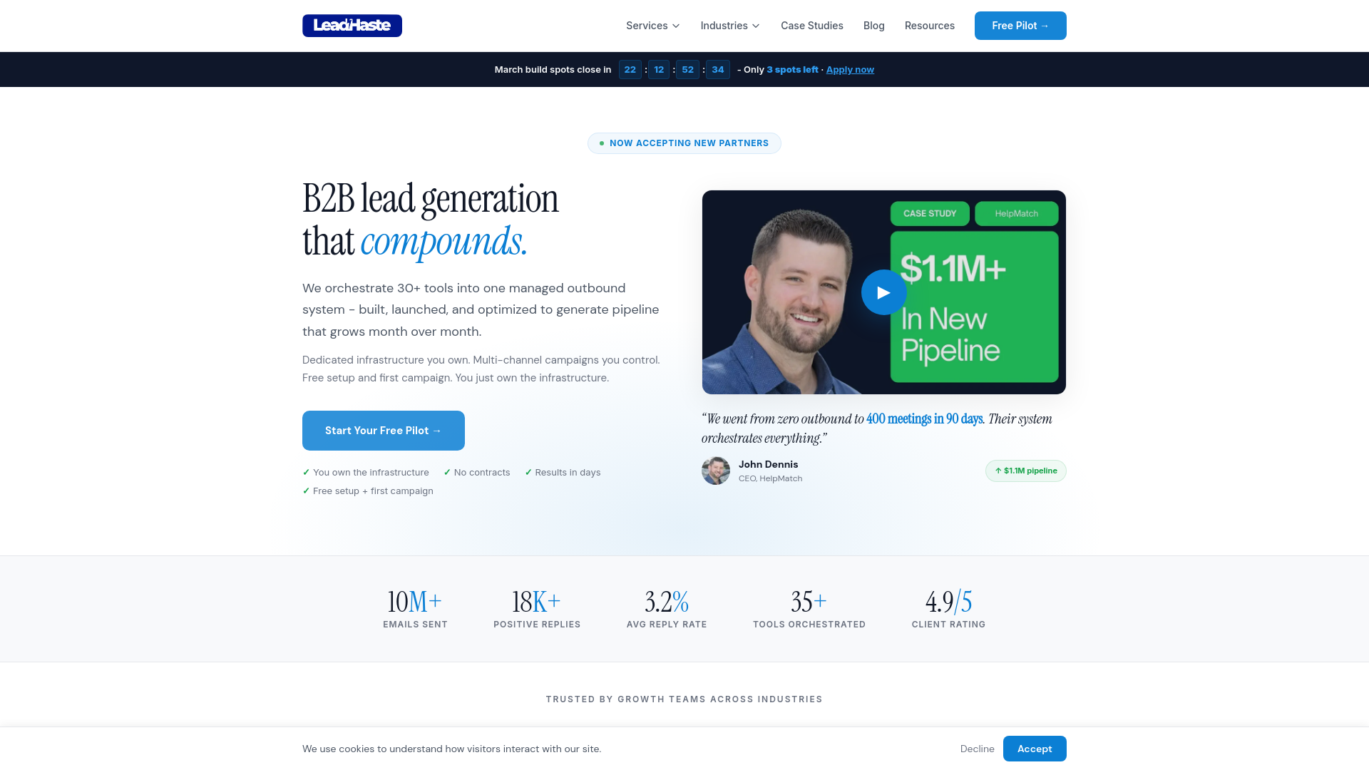 website screenshot of https://leadhasteradr.com