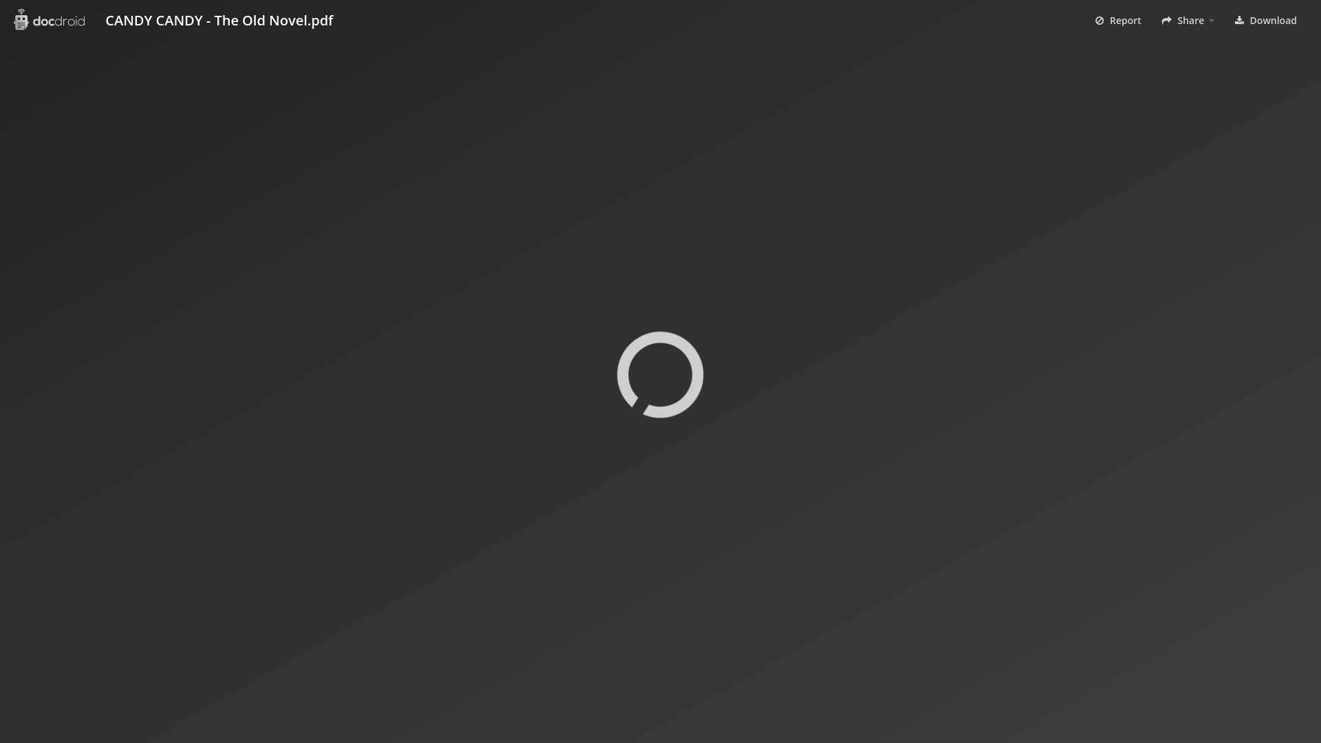 website screenshot of https://www.docdroid.net/G2LxNSm/candy-candy-the-old-novel-pdf