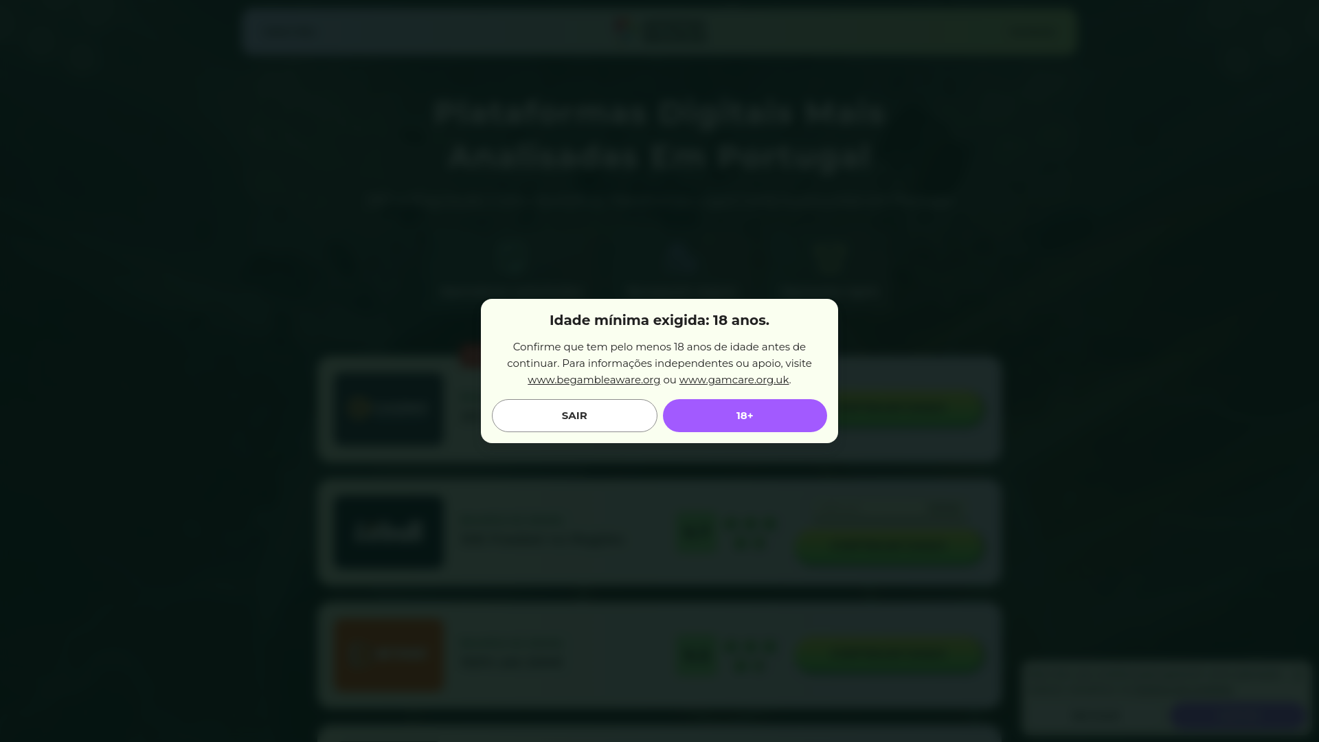 website screenshot of https://apostaseseguras.com/