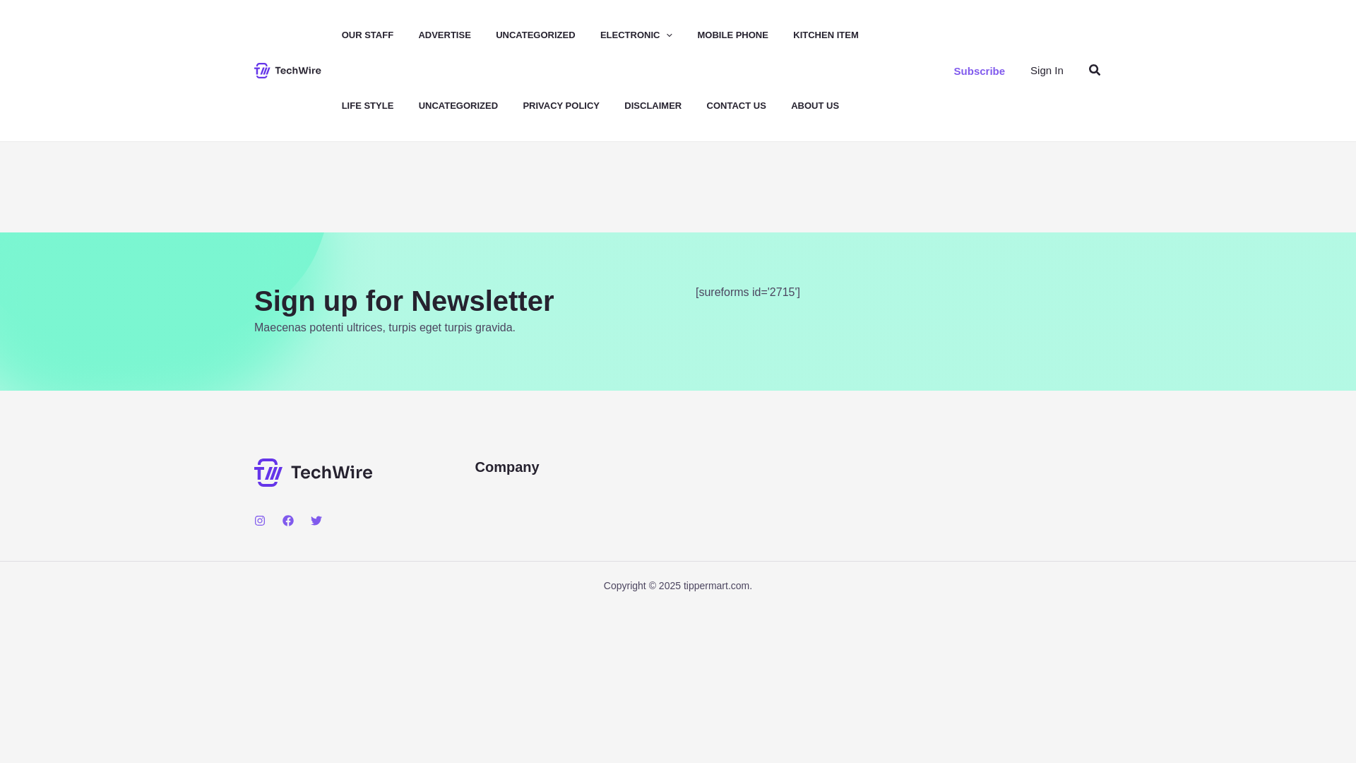 website screenshot of https://tippermart.com/