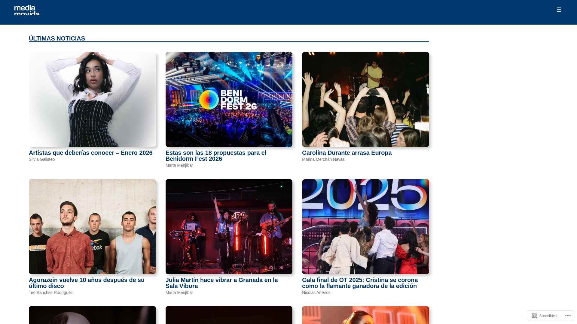 website screenshot of https://mediamovida.es/