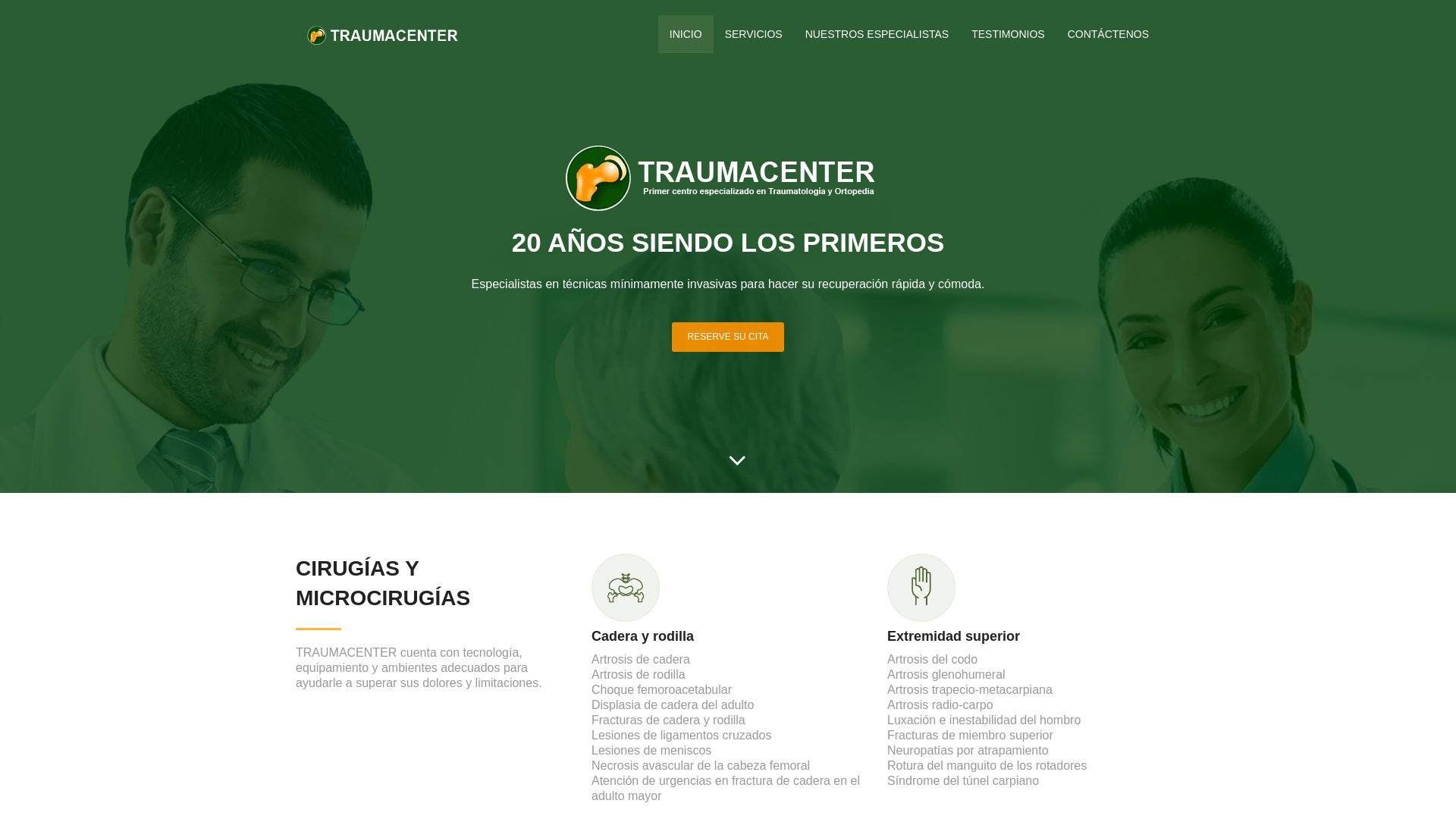 website screenshot of https://traumacenter.pages.dev/