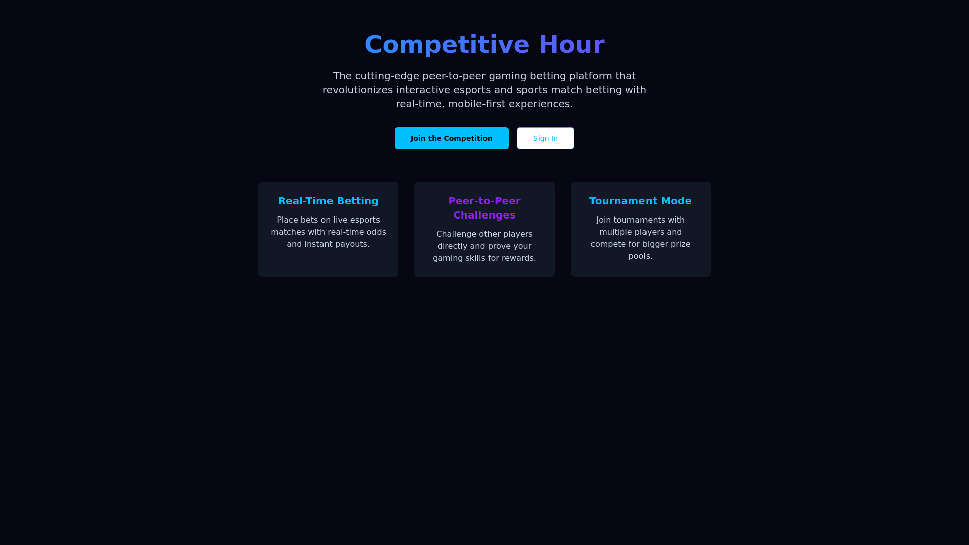 website screenshot of https://competitivehour.com/