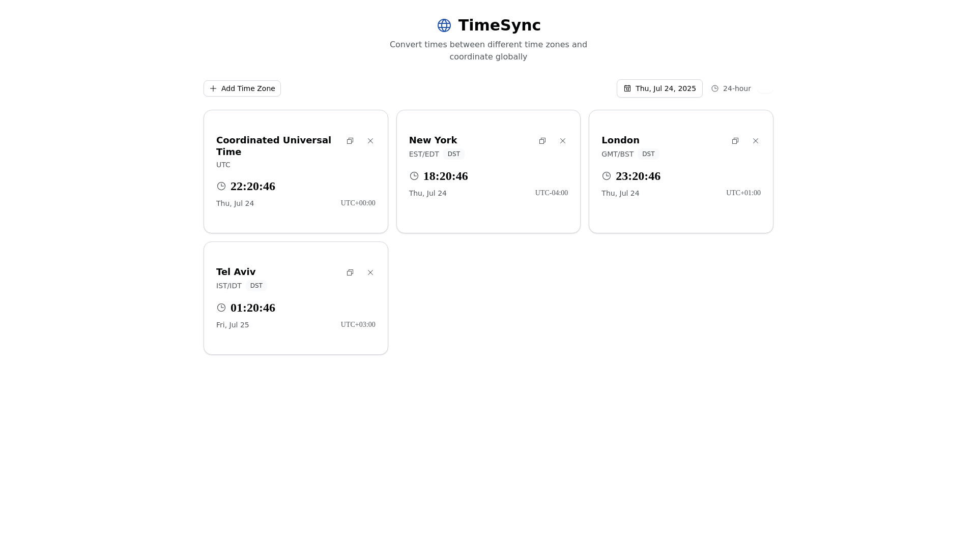 website screenshot of https://world-clock-eio.pages.dev/