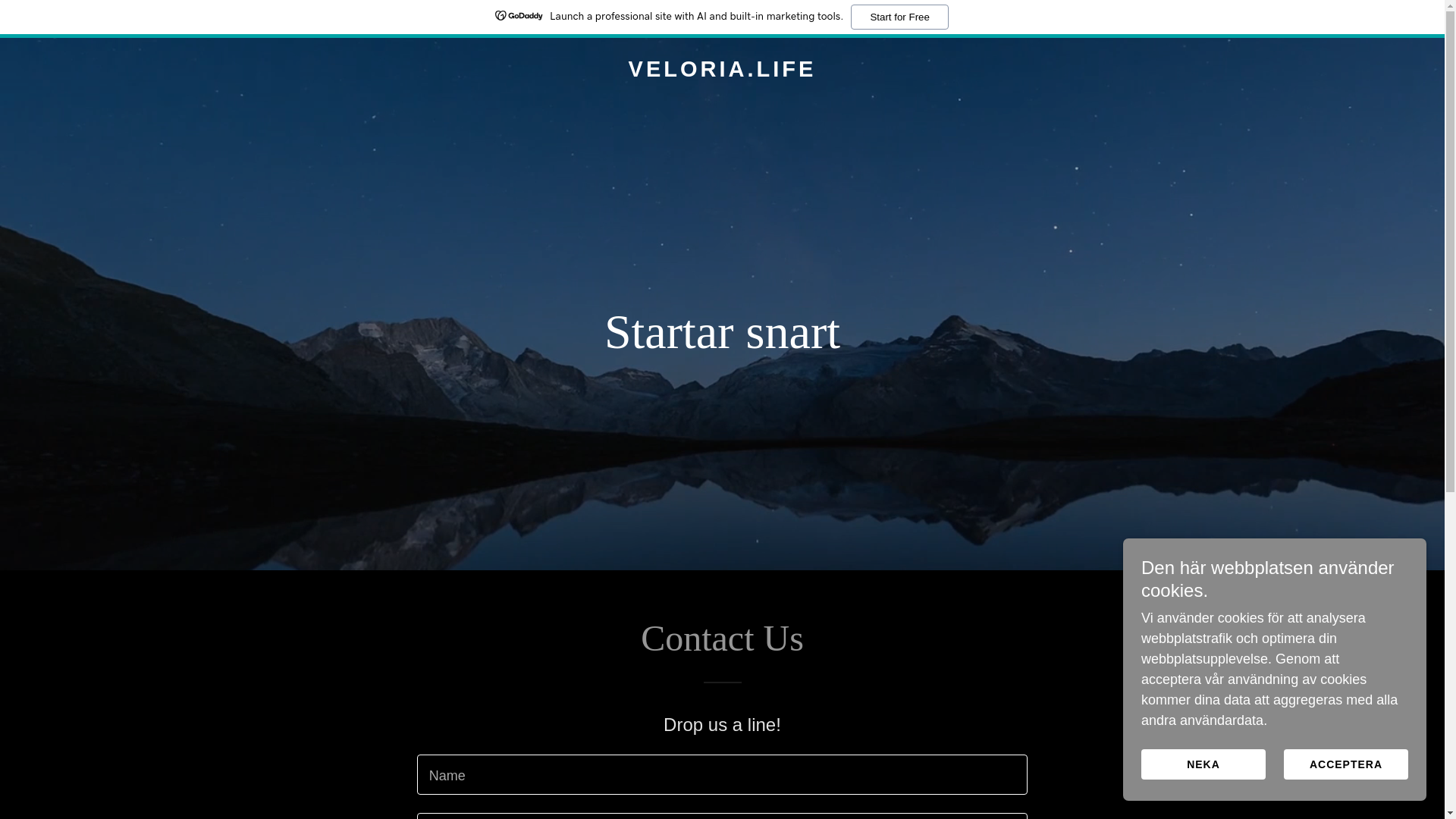 website screenshot of https://veloria.life/